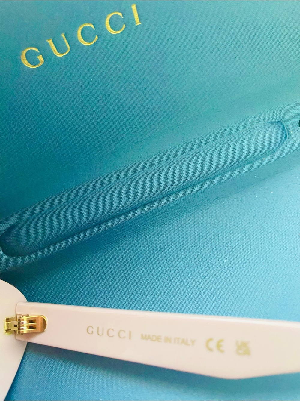 Gucci Women's Pink Cat-Eye Sunglasses Gucci Pink Sunglasses Pink Cat Eye Sunnies - Picture 2 of 5